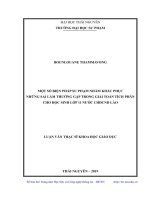 Một số biện pháp sư phạm nhằm khắc phục những sai lầm thường gặp trong giải toán tích phân cho học sinh lớp 11 nước CHDCND Lào (Luận văn thạc sĩ)
