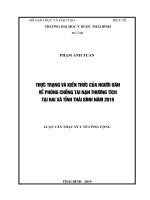 Thực trạng và kiến thức của người dân về phòng chống tai nạn thương tích tại hai xã tỉnh thái bình năm 2018  