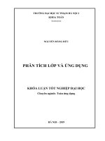 Khoá luận tốt nghiệp phân tích lớp và ứng dụng 