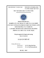 Nghiên cứu tác dụng ức chế của cao chiết cây mần tưới (eupatorium fortunei turcz ) lên sinh trưởng của vi khuẩn lam độc microcystis aeruginosa kutzing trong các thủy vực nước ngọt 