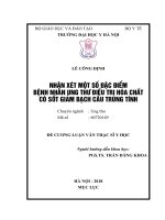 NHẬN XÉT MỘT SỐ ĐẶC ĐIỂM BỆNH NHÂN UNG THƯ ĐIỀU TRỊ HÓA CHẤT CÓ SỐT GIẢM BẠCH CẦU TRUNG TÍNH
