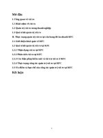 Nghiên cứu công tác quản trị rủi ro đối với đồ ăn nhanh”, cụ thể là rủi ro của KFC (KFC Hà Nội)