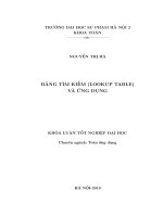 Bảng tìm kiếm (lookup table) và ứng dụng 
