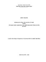 Đánh giá công tác quản lý nhà nước về khai thác khoáng sản trên địa bàn tỉnh tuyên quang 