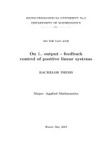 Khoá luận tốt nghiệp on l1 output   feedback control of positive linear systems 