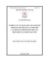 NGHIÊN CỨU ỨNG DỤNG SIÊU ÂM CƠ HOÀNH TRONG DỰ BÁO  KẾT QUẢ VÀ THEO DÕI CAI THỞ MÁY Ở BỆNH NHÂN ĐỢT CẤP BỆNH PHỔI TẮC NGHẼN MẠN TÍNH