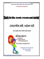 bài tập tổng hơp tặng hs thái bình CHUYÊN ĐỀ: HÀM SỐ CÁC DẠNG BÀI TOÁN LIÊN QUAN