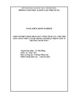 Một số biện pháp phát huy tính tích cực cho trẻ mẫu giáo 3   4 tuổi trong giờ hoạt động góc ở trường mầm non 