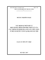 XÁC ĐỊNH sự PHÂN bố và một số đặc điểm SINH học PHÂN tử của các NHÓM ESCHERICHIA COLI gây TIÊU CHẢY ở TRẺ EM dưới 5 TUỔI tại địa bàn hà nội 