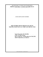 Mộ số biện pháp chỉ đạo xây dựng trường mầm non lấy trẻ làm trung tâm 