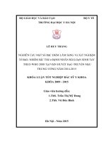 NGHIÊN cứu một số đặc điểm lâm SàNG và xét NGHIệM tế bào, NHIễM sắc THể ở BệNH NHÂN rối LOạN SINH tủy THEO WHO 2008 tại VIệN HUYếT học TRUYềN máu TRUNG ƯƠNG năm 2014 2015 