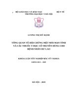 TỔNG QUAN về hội CHỨNG mệt mỏi mạn TÍNH và các THUỐC y học cổ TRUYỀN DÙNG CHO BỆNH NHÂN hư LAO 
