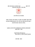 THỰC TRẠNG sâu RĂNG và NHU cầu điều TRỊ ở TRẺ EM mắc BỆNH BẠCH cầu cấp tại VIỆN HUYẾT học – TRUYỀN máu TRUNG ƯƠNG 