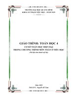 Cơ sở toán học hiện đại trong chương trình môn toán ở trường tiểu học  giáo trình toán học 4 