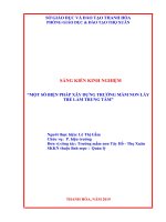 Một số biện pháp xây dựng môi trường mầm non lấy trẻ làm trung tâm