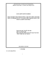 Một số biện pháp bồi dưỡng chuyên môn cho đội ngũ cán bộ quản lý và giáo viên mầm non góp phần nâng cao chất lượng giáo dục 