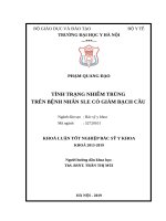 TÌNH TRẠNG NHIỄM TRÙNG TRÊN BỆNH NHÂN SLE có GIẢM BẠCH cầu 