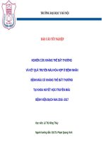 NGHIÊN cứu KHÁNG THỂ bất THƯỜNG và kết QUẢ TRUYỀN máu hòa hợp ở BỆNH NHÂN BỆNH máu có KHÁNG THỂ bất THƯỜNG tại KHOA HUYẾT học TRUYỀN máu BỆNH VIỆN BẠCH MAI 2016  2017 