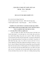 NGHIÊN cứu CHẨN đoán và ĐÁNH GIÁ kết QUẢ PHẪU THUẬT BỆNH TĨNH MẠCH PHỔI TRỞ về bất THƯỜNG HOÀN TOÀN tại BỆNH VIỆN NHI TRUNG ƯƠNG 