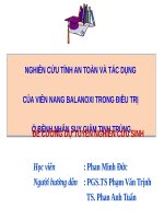 NGHIÊN cứu TÍNH AN TOÀN và tác DỤNG  của VIÊN NANG BALANOXI TRONG điều TRỊ ở BỆNH NHÂN SUY GIẢM TINH TRÙNG 