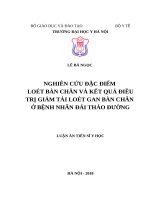NGHIÊN cứu đặc điểm LOÉT bàn CHÂN và kết QUẢ điều TRỊ GIẢM tải LOÉT GAN bàn CHÂN ở BỆNH NHÂN đái THÁO ĐƯỜNG 