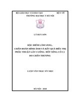 ĐẶC điểm lâm SÀNG, CHẨN đoán HÌNH ẢNH và kết QUẢ điều TRỊ PHẪU THUẬT gãy CUỐNG  đốt SỐNG cổ c2 DO CHẤN THƯƠNG 
