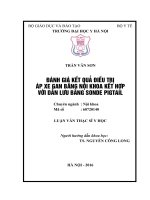 ĐÁNH GIÁ kết QUẢ điều TRỊ áp XE GAN BẰNG nội KHOA kết hợp với dẫn lưu BẰNG SONDE PIGTAIL 