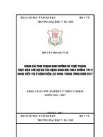 ĐÁNH GIÁ TÌNH TRẠNG DINH DƯỠNG và THỰC TRẠNG THỰC HIỆN CHẾ độ ăn của BỆNH NHÂN đái THÁO ĐƯỜNG TYP 2 ĐANG điều TRỊ ở BỆNH VIỆN lão KHOA TRUNG ƯƠNG năm 2017 