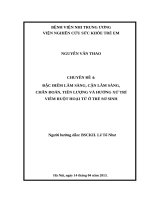 ĐẶC điểm lâm SÀNG, cận lâm SÀNG, CHẨN đoán, TIÊN LƯỢNG và HƯỚNG xử TRÍ VIÊM RUỘT HOẠI tử ở TRẺ sơ SINH 