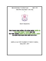 TÌNH TRẠNG DINH DƯỠNG của BỆNH NHÂN TRƯỚC và SAU PHẪU THUẬT 7 NGÀY UNG THƯ đại TRỰC TRÀNG TRƯỚC và SAU PHẪU THUẬT 7 NGÀY tại BỆNH VIỆN BẠCH MAI năm 2016 2017 