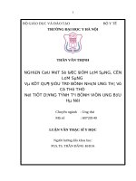 NGHIÊN cứu một số đặc điểm lâm SàNG, cận lâm SàNG và kết QUả điều TRị BệNH NHÂN UNG THƯVú có THụ THể nội TIếT DƯƠNG TíNH tại BệNH VIệN UNG bướu hà nội 