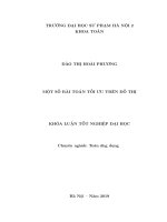 Khoá luận tốt nghiệp một số bài toán tối ưu trên đồ thị 