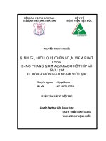ĐÁNH GIÁ HIỆU QUẢ CHẨN đoán VIÊM RUỘT THỪA BẰNG THANG điểm ALVARADO kết hợp với SIÊU âm tại BỆNH VIỆN hữu NGHỊ VIỆT đức 
