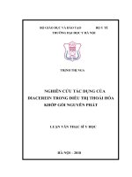 NGHIÊN cứu tác DỤNG của DIACEREIN TRONG điều TRỊ THOÁI hóa KHỚP gối NGUYÊN PHÁT 