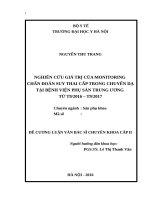 NGHIÊN cứu GIÁ TRỊ của MONITORING CHẨN đoán SUY THAI cấp TRONG CHUYỂN dạ tại BỆNH VIỆNPHỤ sản TRUNG ƯƠNG từ t92016 – t92017 