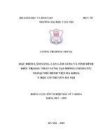 ĐẶC điểm lâm SÀNG, cận lâm SÀNG và TÌNH HÌNH điều TRỊ ĐAU THẮT LƯNG tại PHÒNG CHÂM cứu NGOẠI TRÚ BỆNH VIỆN đa KHOA y học cổ TRUYỀN hà nội 