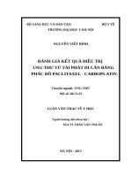 ĐÁNH GIÁ kết QUẢ điều TRỊ UNG THƯ vú tái PHÁT DI căn BẰNG PHÁC đồ PACLITAXEL   CARBOPLATIN 