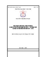 TÌNH TRẠNG THIẾU máu, THIẾU VITAMIN a và một số yếu tố LIÊN QUAN của TRẺ 6 – 59 THÁNG TUỔI tại một số TỈNH MIỀN núi năm 2014   2015 