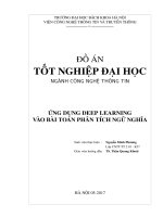ỨNG DỤNG DEEP LEARNING VÀO BÀI TOÁN PHÂN TÍCH NGỮ NGHĨA