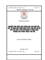 NGHIÊN cứu HIỆU QUẢ GIẢM ĐAU SAU mổ của gây tê đám rối THẦN KINH THẮT LƯNG dưới sự hỗ TRỢ của máy SIÊU âm ĐỊNH vị THẦN KINH TRONG các PHẪU THUẬT CHI dưới 