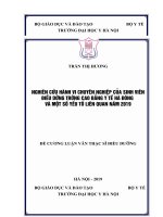 NGHIÊN cứu HÀNH VI CHUYÊN NGHIỆP của SINH VIÊN điều DƯỠNG TRƯỜNG CAO ĐẲNG y tế hà ĐÔNG và một số yếu tố LIÊN QUAN năm 2019 
