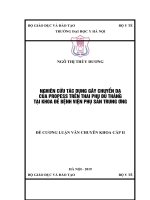 NGHIÊN CỨU TÁC DỤNG GÂY CHUYỂN DẠ CỦA PROPESS TRÊN THAI PHỤ ĐỦ THÁNG TẠI KHOA ĐẺ BỆNH VIỆN PHỤ SẢN TRUNG ƯƠNG