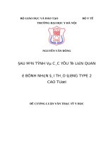 ĐAU mạn TÍNH và các yếu tố LIÊN QUAN ở BỆNH NHÂN đái THÁO ĐƯỜNG TYPE 2 CAO TUỔI 