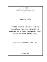 NGHIÊN CỨU CĂN NGUYÊN, ĐẶC ĐIỂM DỊCH TỄ HỌC LÂM SÀNG VIÊM NÃO CẤP Ở TRẺ EM TẠI BỆNH VIỆN NHI TRUNG ƯƠNG (TỪ THÁNG 72012 - THÁNG 62013)