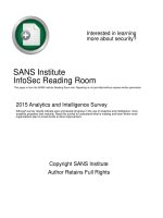 2015 analytics and intelligence survey