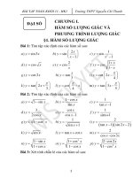 Bài tập toán 11 chương lượng giác  cả trắc nghiệm và tự luận  từ cơ bản đến nâng cao