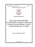 THỰC TRẠNG CHỨNG hôi MIỆNG có NGUYÊN NHÂN từ MIỆNG của SINH VIÊN năm THỨ BA TRƯỜNG đại học y hà nội và ĐÁNH GIÁ HIỆU QUẢ CAN THIỆP 