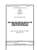 CHẤT LƯỢNG CUỘC SỐNG của NGƯỜI CAO TUỔI THÀNH PHỐ hà nội năm 2018 và một số yếu tố LIÊN QUAN 