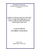 Nghiên cứu mối quan hệ giữa thay đổi cổ tức và khả năng sinh lợi của các công ty niêm yết trên thị trường chứng khoán Việt Nam (2)