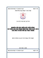 NGHIÊN cứu đặc điểm GIẢI PHẪU BỆNH và PHÂN LOẠI GIAI đoạn BỆNH học THEO AJCC 2018 của UNG THƯ BIỂU mô đại TRỰC TRÀNG 